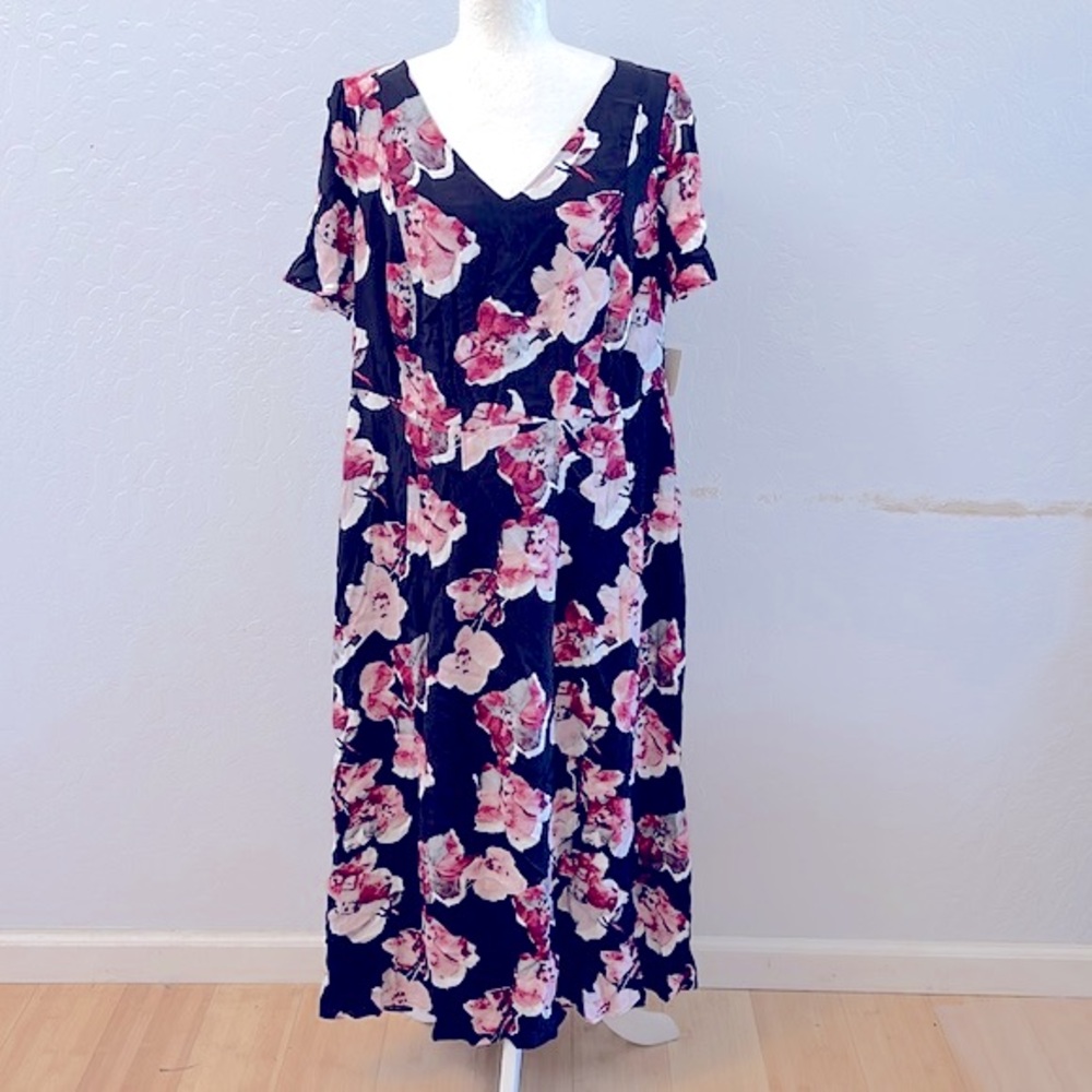 Sejour Rayon Floral Maxi Dress